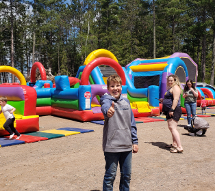 bounce houses